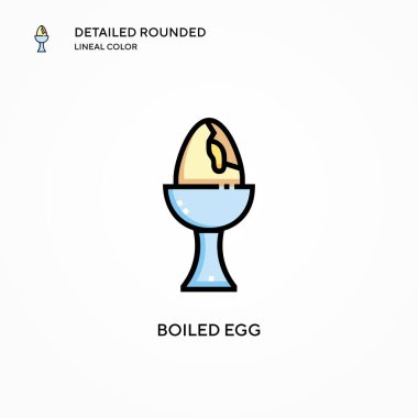 Haşlanmış yumurta vektör simgesi. Modern vektör illüstrasyon kavramları. Düzenlemesi ve kişiselleştirmesi kolay.