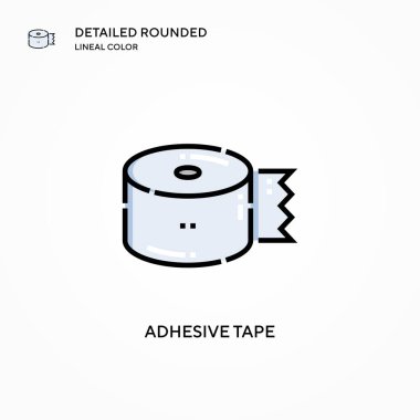 Yapıştırıcı bant vektör simgesi. Modern vektör illüstrasyon kavramları. Düzenlemesi ve kişiselleştirmesi kolay.