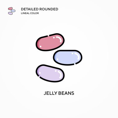 Jelibon vektör ikonu. Modern vektör illüstrasyon kavramları. Düzenlemesi ve kişiselleştirmesi kolay.