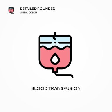 Kan nakli vektör ikonu. Modern vektör illüstrasyon kavramları. Düzenlemesi ve kişiselleştirmesi kolay.