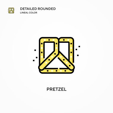 Simit vektör simgesi. Modern vektör illüstrasyon kavramları. Düzenlemesi ve kişiselleştirmesi kolay.