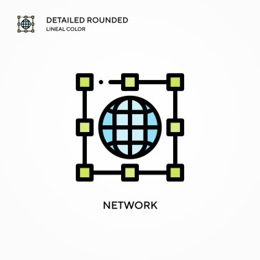 Ağ vektör simgesi. Modern vektör illüstrasyon kavramları. Düzenlemesi ve kişiselleştirmesi kolay.