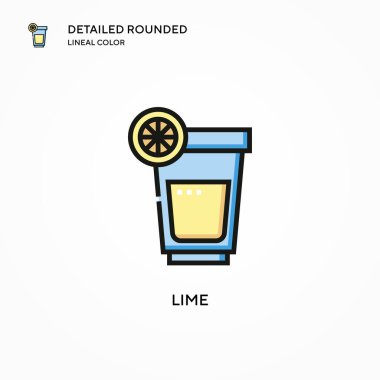 Limon vektör simgesi. Modern vektör illüstrasyon kavramları. Düzenlemesi ve kişiselleştirmesi kolay.