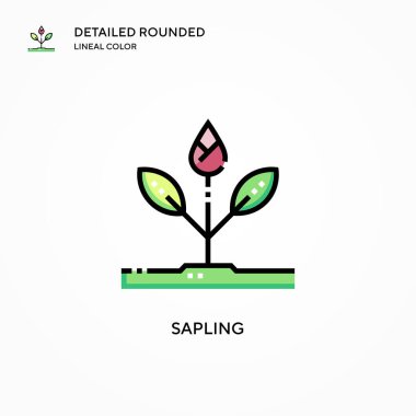 Saplama vektör simgesi. Modern vektör illüstrasyon kavramları. Düzenlemesi ve kişiselleştirmesi kolay.