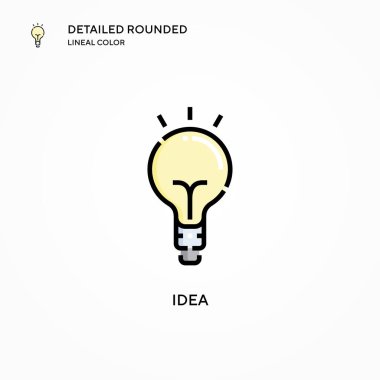 Fikir vektör simgesi. Modern vektör illüstrasyon kavramları. Düzenlemesi ve kişiselleştirmesi kolay.