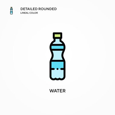 Su vektör simgesi. Modern vektör illüstrasyon kavramları. Düzenlemesi ve kişiselleştirmesi kolay.