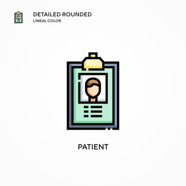 Hasta vektör ikonu. Modern vektör illüstrasyon kavramları. Düzenlemesi ve kişiselleştirmesi kolay.