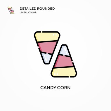 Mısır şekeri ikonu. Modern vektör illüstrasyon kavramları. Düzenlemesi ve kişiselleştirmesi kolay.