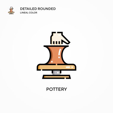 Çömlek vektör simgesi. Modern vektör illüstrasyon kavramları. Düzenlemesi ve kişiselleştirmesi kolay.