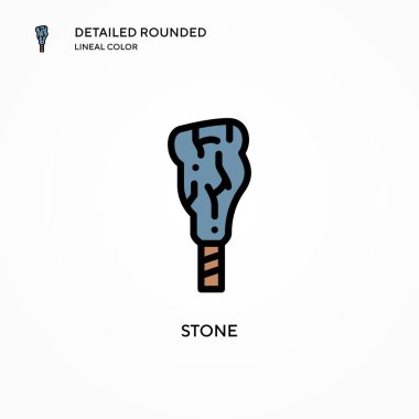 Taş vektör simgesi. Modern vektör illüstrasyon kavramları. Düzenlemesi ve kişiselleştirmesi kolay.