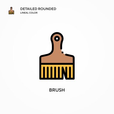Fırça vektör simgesi. Modern vektör illüstrasyon kavramları. Düzenlemesi ve kişiselleştirmesi kolay.