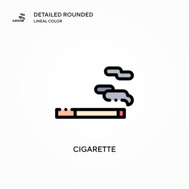 Sigara vektör simgesi. Modern vektör illüstrasyon kavramları. Düzenlemesi ve kişiselleştirmesi kolay.
