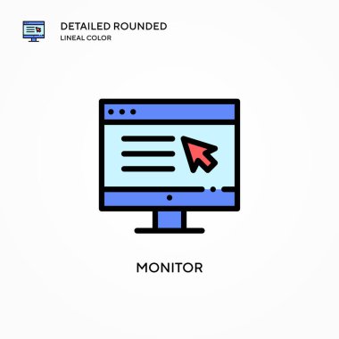 Vektör simgesini izle. Modern vektör illüstrasyon kavramları. Düzenlemesi ve kişiselleştirmesi kolay.