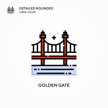 Altın Geçit vektör simgesi. Modern vektör illüstrasyon kavramları. Düzenlemesi ve kişiselleştirmesi kolay.