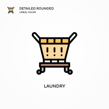 Çamaşır vektörü simgesi. Modern vektör illüstrasyon kavramları. Düzenlemesi ve kişiselleştirmesi kolay.