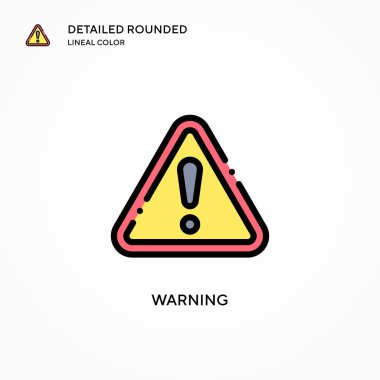 Uyarı vektör simgesi. Modern vektör illüstrasyon kavramları. Düzenlemesi ve kişiselleştirmesi kolay.