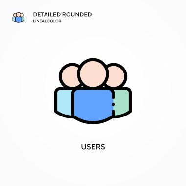 Kullanıcı vektör simgesi. Modern vektör illüstrasyon kavramları. Düzenlemesi ve kişiselleştirmesi kolay.