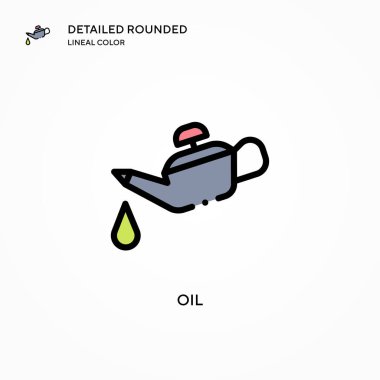 Yağ vektör simgesi. Modern vektör illüstrasyon kavramları. Düzenlemesi ve kişiselleştirmesi kolay.