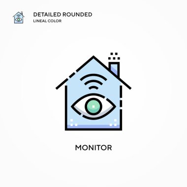 Vektör simgesini izle. Modern vektör illüstrasyon kavramları. Düzenlemesi ve kişiselleştirmesi kolay.