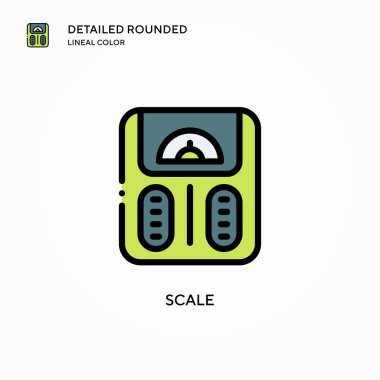 Vektör simgesini ölçekle. Modern vektör illüstrasyon kavramları. Düzenlemesi ve kişiselleştirmesi kolay.