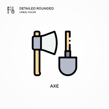 Axe vektör simgesi. Modern vektör illüstrasyon kavramları. Düzenlemesi ve kişiselleştirmesi kolay.