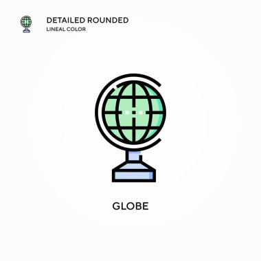 Dünya vektör simgesi. Modern vektör illüstrasyon kavramları. Düzenlemesi ve kişiselleştirmesi kolay.