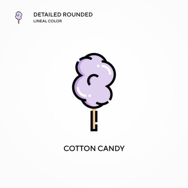 Pamuk helva ikonu. Modern vektör illüstrasyon kavramları. Düzenlemesi ve kişiselleştirmesi kolay.