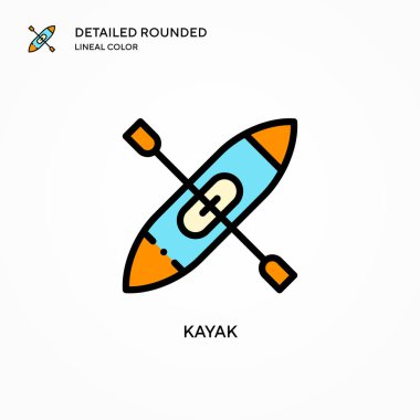 Kano vektör simgesi. Modern vektör illüstrasyon kavramları. Düzenlemesi ve kişiselleştirmesi kolay.