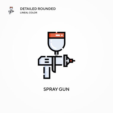 Sprey tabanca vektör simgesi. Modern vektör illüstrasyon kavramları. Düzenlemesi ve kişiselleştirmesi kolay.
