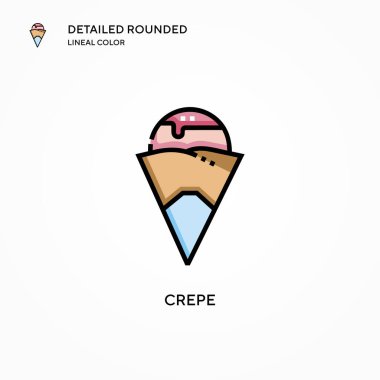 Krep vektör simgesi. Modern vektör illüstrasyon kavramları. Düzenlemesi ve kişiselleştirmesi kolay.