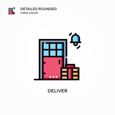 Vektör simgesini gönder. Modern vektör illüstrasyon kavramları. Düzenlemesi ve kişiselleştirmesi kolay.