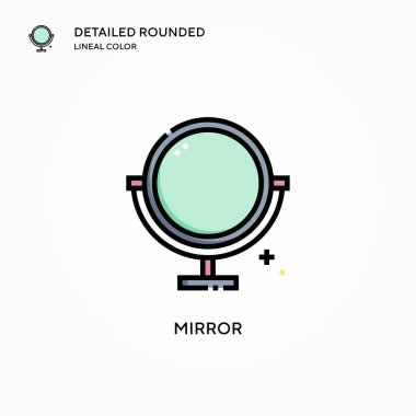 Ayna vektör simgesi. Modern vektör illüstrasyon kavramları. Düzenlemesi ve kişiselleştirmesi kolay.