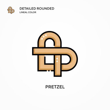 Simit vektör simgesi. Modern vektör illüstrasyon kavramları. Düzenlemesi ve kişiselleştirmesi kolay.