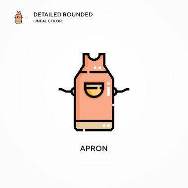 Önlük vektör simgesi. Modern vektör illüstrasyon kavramları. Düzenlemesi ve kişiselleştirmesi kolay.