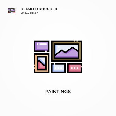 Boyama vektör simgesi. Modern vektör illüstrasyon kavramları. Düzenlemesi ve kişiselleştirmesi kolay.