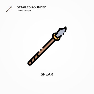 Mızrak vektör simgesi. Modern vektör illüstrasyon kavramları. Düzenlemesi ve kişiselleştirmesi kolay.