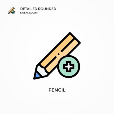 Kalem vektör simgesi. Modern vektör illüstrasyon kavramları. Düzenlemesi ve kişiselleştirmesi kolay.