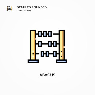 Abaküs vektör simgesi. Modern vektör illüstrasyon kavramları. Düzenlemesi ve kişiselleştirmesi kolay.