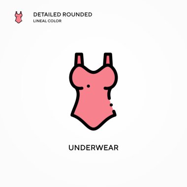İç çamaşırı vektör simgesi. Modern vektör illüstrasyon kavramları. Düzenlemesi ve kişiselleştirmesi kolay.