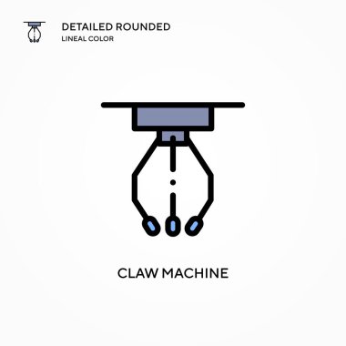 Pençe makinesi vektör simgesi. Modern vektör illüstrasyon kavramları. Düzenlemesi ve kişiselleştirmesi kolay.