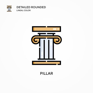 Sütun vektör simgesi. Modern vektör illüstrasyon kavramları. Düzenlemesi ve kişiselleştirmesi kolay.