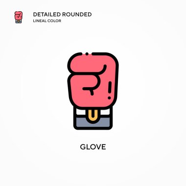 Eldiven vektör simgesi. Modern vektör illüstrasyon kavramları. Düzenlemesi ve kişiselleştirmesi kolay.
