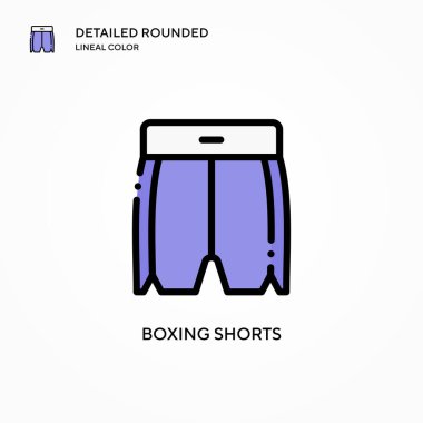Boks şortu vektör simgesi. Modern vektör illüstrasyon kavramları. Düzenlemesi ve kişiselleştirmesi kolay.