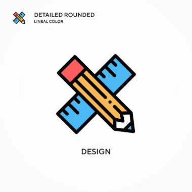 Tasarım vektör simgesi. Modern vektör illüstrasyon kavramları. Düzenlemesi ve kişiselleştirmesi kolay.