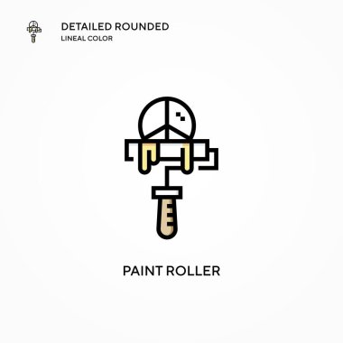 Boya silindiri vektör simgesi. Modern vektör illüstrasyon kavramları. Düzenlemesi ve kişiselleştirmesi kolay.