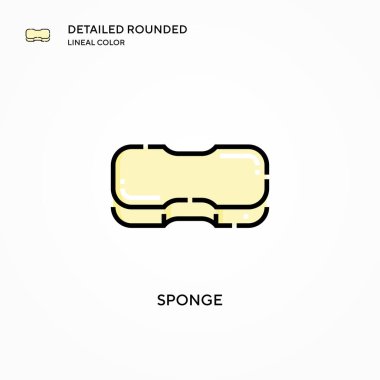 Sünger vektör simgesi. Modern vektör illüstrasyon kavramları. Düzenlemesi ve kişiselleştirmesi kolay.