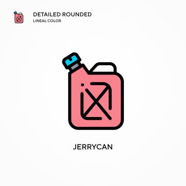 Jerrycan vektör simgesi. Modern vektör illüstrasyon kavramları. Düzenlemesi ve kişiselleştirmesi kolay.
