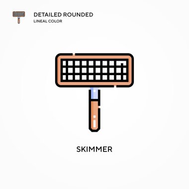 Skimmer vektör simgesi. Modern vektör illüstrasyon kavramları. Düzenlemesi ve kişiselleştirmesi kolay.