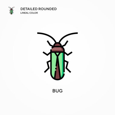 Böcek vektör simgesi. Modern vektör illüstrasyon kavramları. Düzenlemesi ve kişiselleştirmesi kolay.