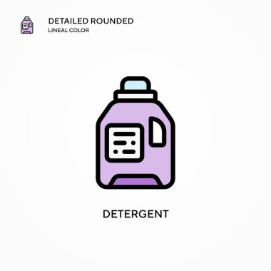 Deterjan vektör simgesi. Modern vektör illüstrasyon kavramları. Düzenlemesi ve kişiselleştirmesi kolay.